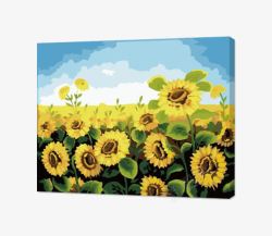 花卉风景画向日葵油画高清图片