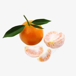 剥好皮的柑橘素材