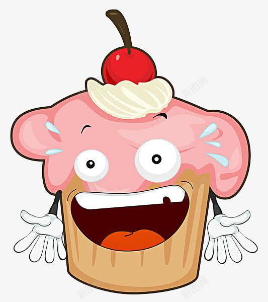笑哭的蛋糕png免抠素材_新图网 https://ixintu.com 免抠 卡通 笑哭 蛋糕