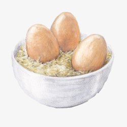 鎵嬬粯锏介鸡蛋炒饭手绘画片高清图片