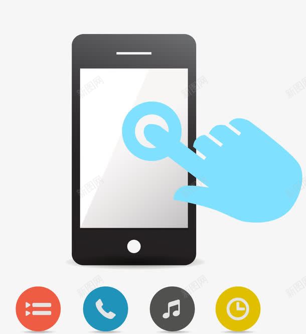 玩手机png免抠素材_新图网 https://ixintu.com 手 手机 手机图标