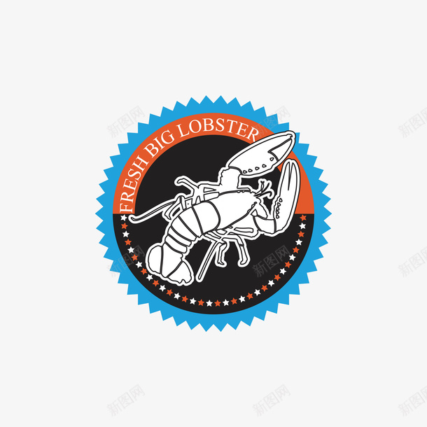 复古虾logo矢量图eps免抠素材_新图网 https://ixintu.com logo logo设计 复古 底纹 海报设计 虾 虾LOGO 矢量图