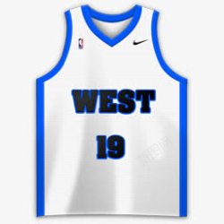 NBA球衣WEST19号素材