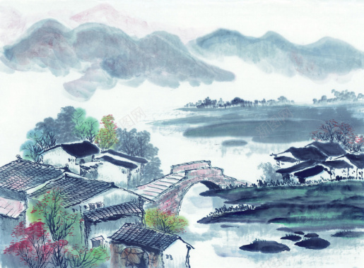 中国风古代画33背景