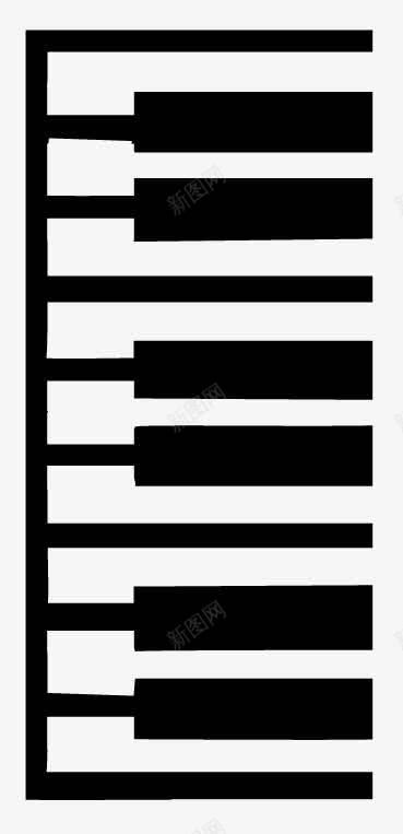 黑白横格图标png_新图网 https://ixintu.com 方形 横格 白色 黑色