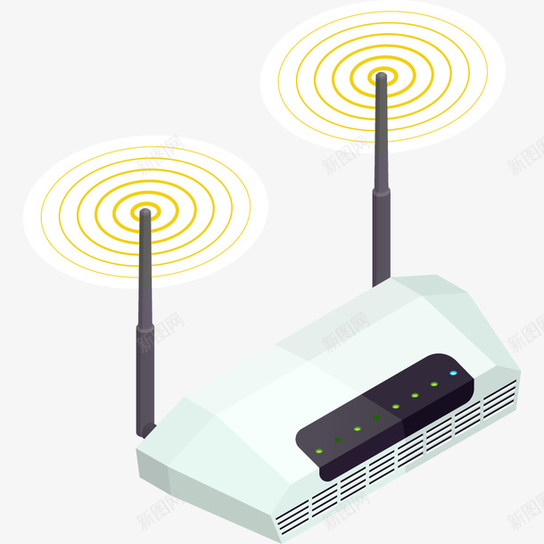 路由器装饰png免抠素材_新图网 https://ixintu.com 信号 卡通画 矢量装饰 装饰 路由器