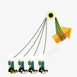 绿色滑轮滑轮与卡通人物矢量图高清图片