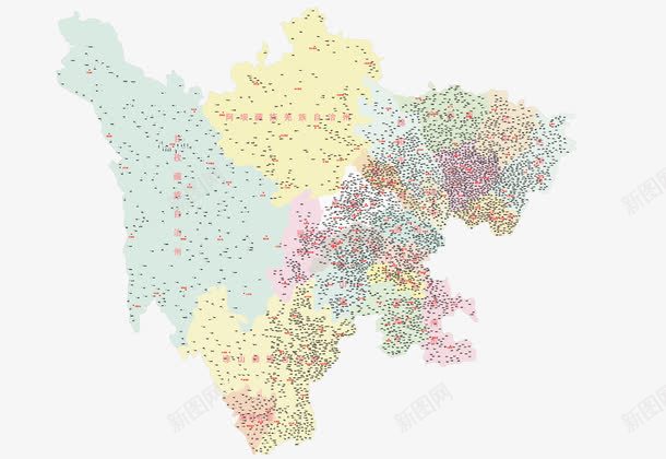 四川地图png免抠素材_新图网 https://ixintu.com 中国 四川 地图