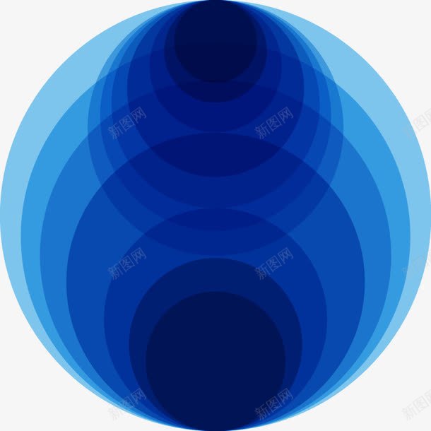 创意几何元素png免抠素材_新图网 https://ixintu.com 创意 创意几何形体 圆型 蓝色