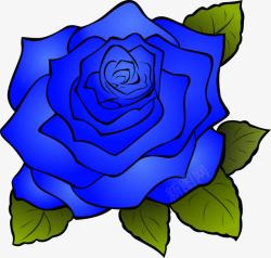 蓝玫瑰素材