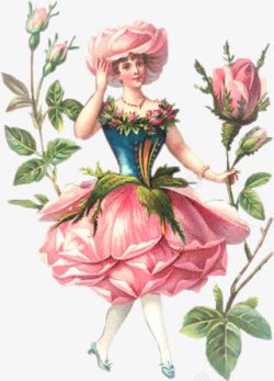 欧式玫瑰女人花素材