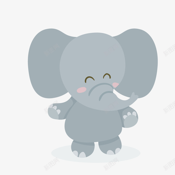 可爱小象装饰png免抠素材_新图网 https://ixintu.com 卡通小象 可爱动物 可爱小象 背景装饰
