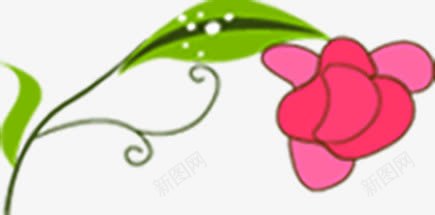 粉色手绘唯美卡通花朵植物png免抠素材_新图网 https://ixintu.com 卡通 植物 粉色 花朵