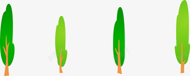 树木卡通海报植物效果png免抠素材_新图网 https://ixintu.com 卡通 效果 树木 植物 海报