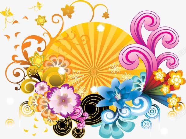 彩色唯美创意花朵装饰png免抠素材_新图网 https://ixintu.com 创意 彩色 花朵 装饰