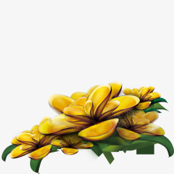 立体黄色花朵素材