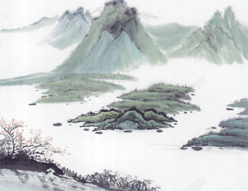 中国风古代画21背景