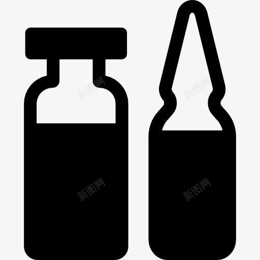 两支图标png_新图网 https://ixintu.com Ampoul 保健 医疗 医药瓶 药品瓶
