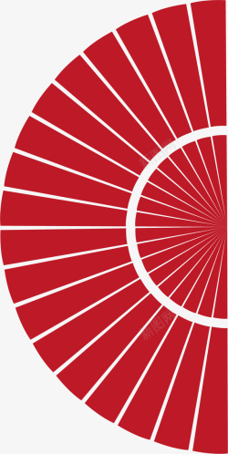 红色折扇古风中国风折扇扇子红色矢量图图标高清图片