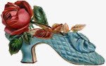 玫瑰蓝色靴子素材