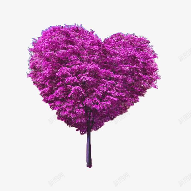 爱心树png免抠素材_新图网 https://ixintu.com 树 浪漫 爱心 紫色