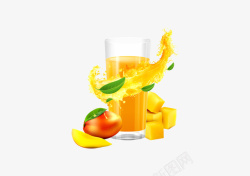 夏日橙汁促销元素素材