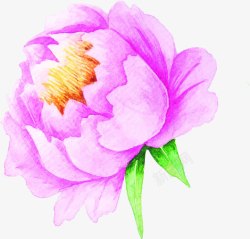 手绘紫色艺术花朵植物素材