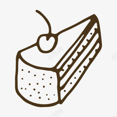 手绘食物三明治图标图标