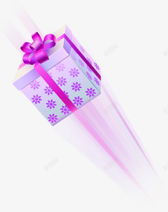 紫色创意花纹礼物png免抠素材_新图网 https://ixintu.com 创意 礼物 紫色 花纹 设计