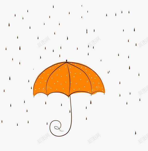 雨中的黄色的伞矢量图eps免抠素材_新图网 https://ixintu.com 下雨 伞 雨中 黄色 矢量图