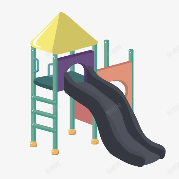 绿色质感儿童玩具滑梯png免抠素材_新图网 https://ixintu.com 儿童 滑梯 玩具 绿色 质感