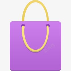紫色的购物袋素材
