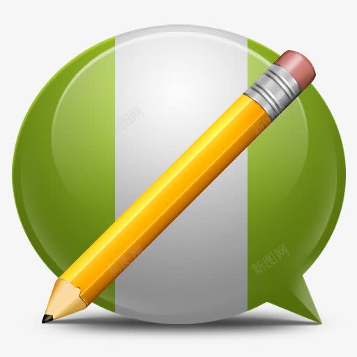 立体对话框png免抠素材_新图网 https://ixintu.com 对话框 立体对话框 铅笔
