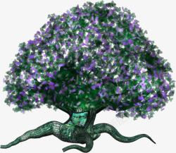 紫色古树素材