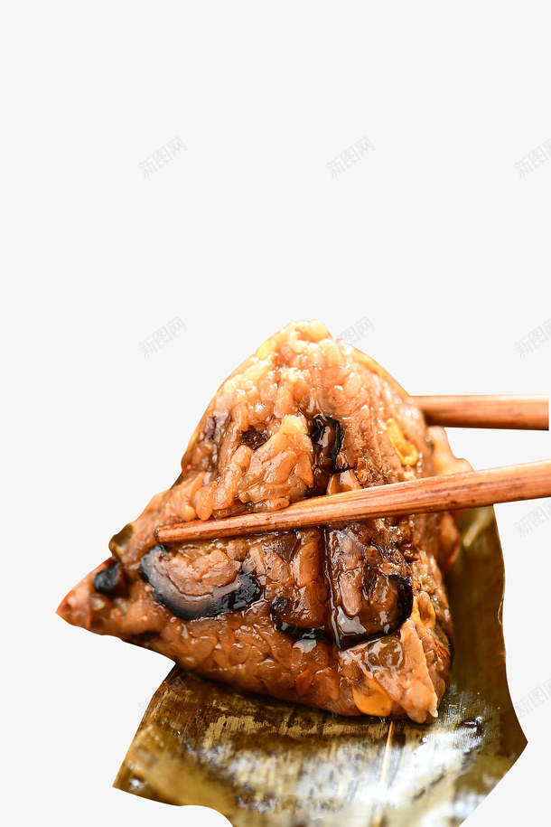 粽子端午节粽子png免抠素材_新图网 https://ixintu.com 端午节 端午节粽子 筷子夹粽子 粽子