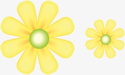 黄色创意花卉图案效果素材