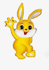 卡通黄色兔子png免抠素材_新图网 https://ixintu.com 兔子 动物 卡通 可爱 黄色