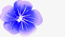 蓝色唯美卡通花朵装饰png免抠素材_新图网 https://ixintu.com 卡通 花朵 蓝色 装饰