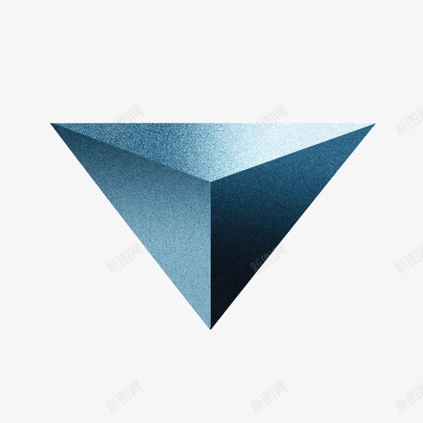 蓝色三角体png免抠素材_新图网 https://ixintu.com 三角 书序 抽象 立体