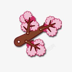 卡通的梅花素材