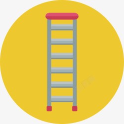 梯子施工阶梯图标高清图片
