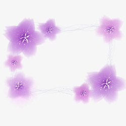 紫花边框素材