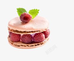 摄影树莓水果蛋糕素材