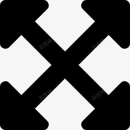全屏标志图标png_新图网 https://ixintu.com 十字路口 多媒体选项 方向 符号 箭头