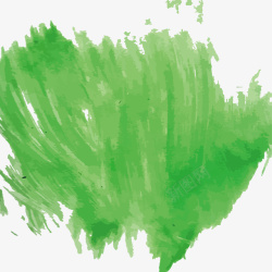 绿色水彩装饰图案矢量图素材