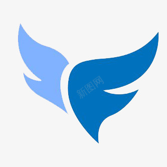 不规则图形蓝色装饰png免抠素材_新图网 https://ixintu.com 翅膀 蓝色系 蓝色装饰
