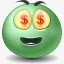 钱的脸表情符号GreenEmotiocnsIcons图标png_新图网 https://ixintu.com emoticon face money 的脸 表情符号 钱 钱字符号