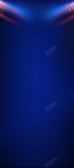 图文店开业展架蓝色高端大气背景高清图片