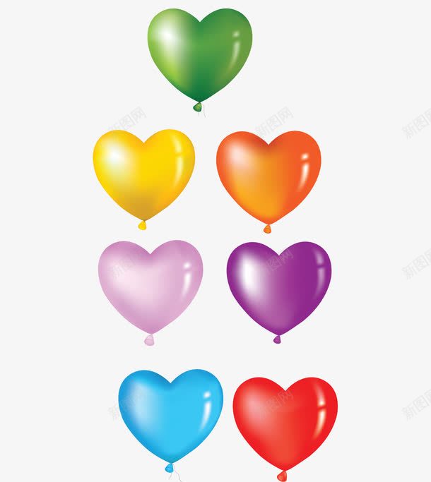 漂浮爱心气球png免抠素材_新图网 https://ixintu.com 气球 气球图片 气球装饰 节日装饰 装饰元素