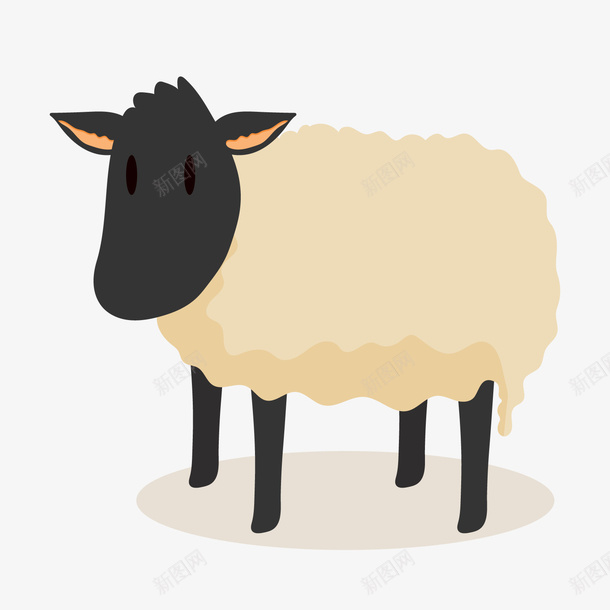 可爱白色小绵羊png免抠素材_新图网 https://ixintu.com 卡通动物 卡通小羊 可爱动物 白色小羊 背景装饰